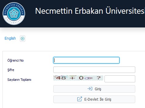 Necmettin Erbakan Üniversitesi obs giriş